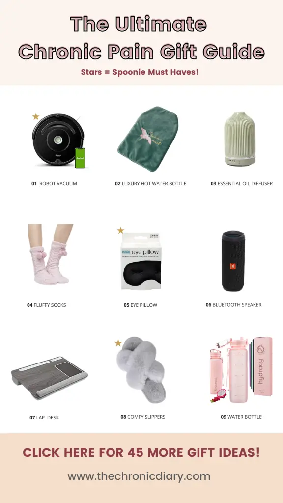 Gift Guide- 45 Gift Ideas for Chronic Pain Sufferers & Spoonies