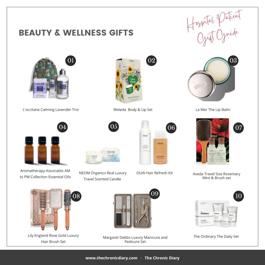 beauty and wellness gifts for hospital patients