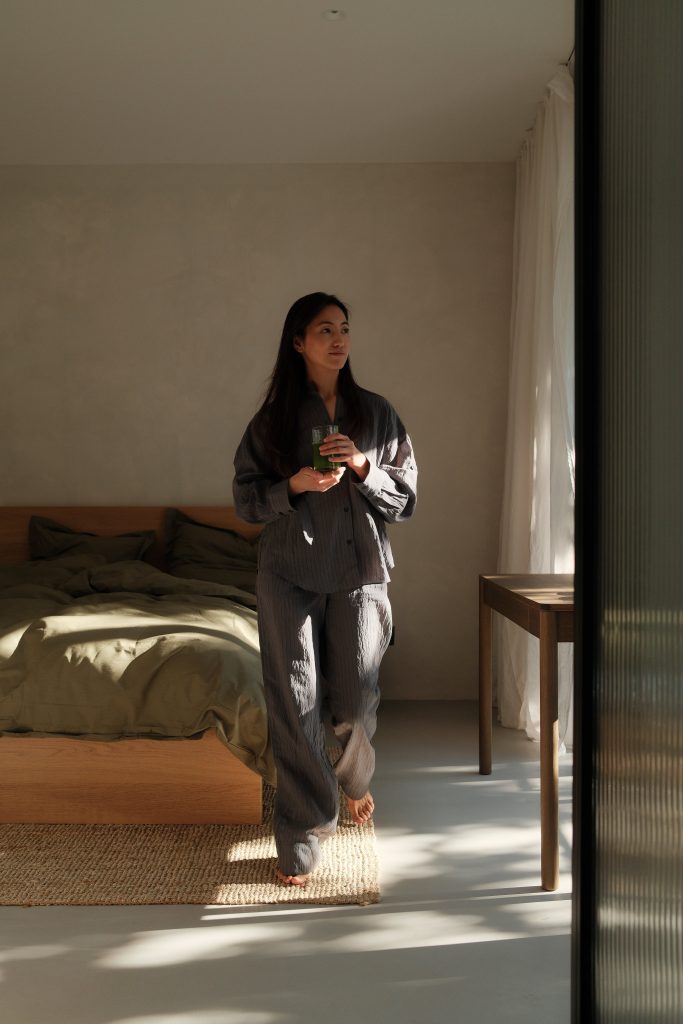 woman in pajamas