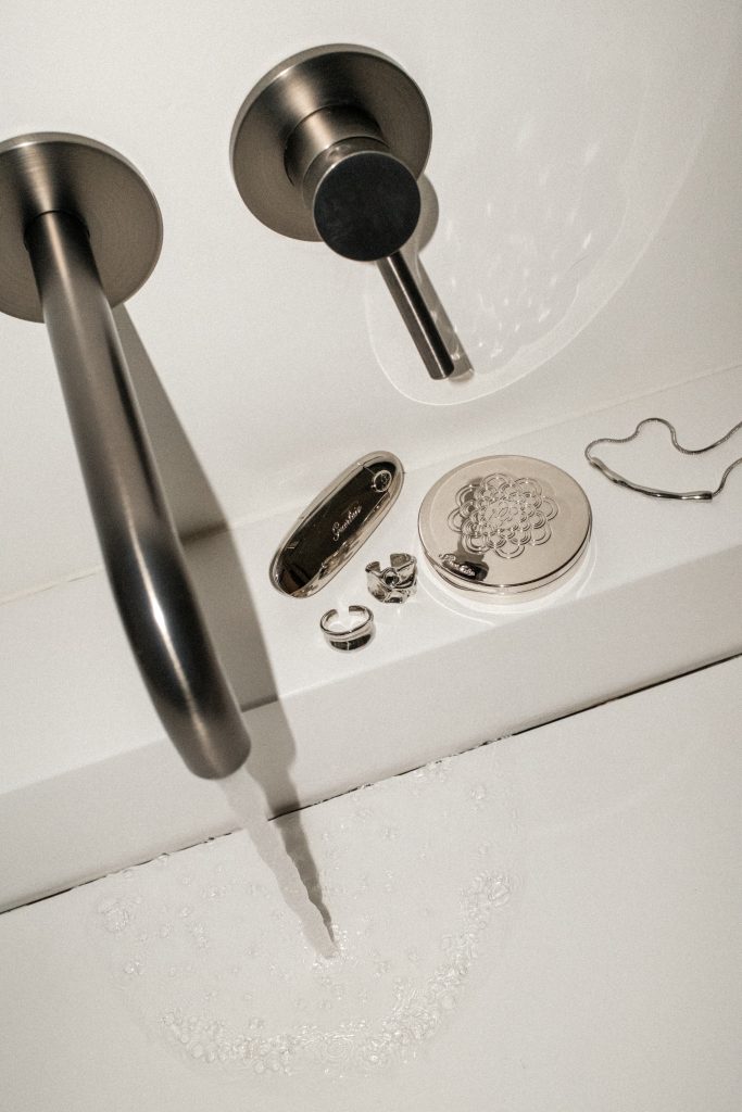 running tap in bathroom