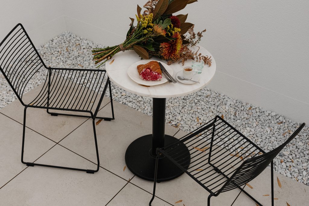 flowers on white table
