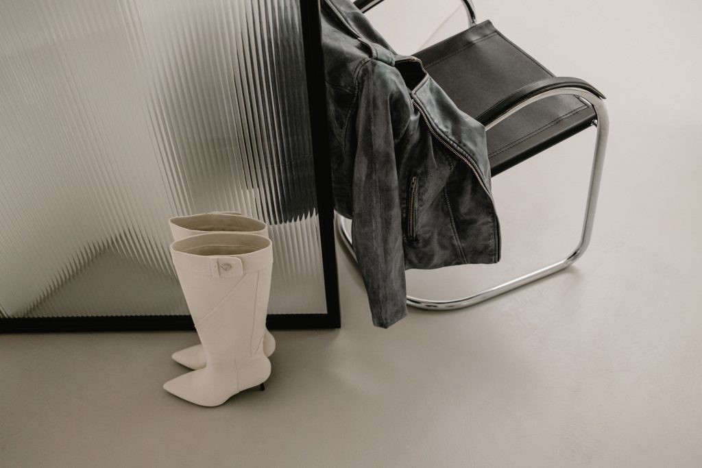 JACKET HANGING ON CHAIR